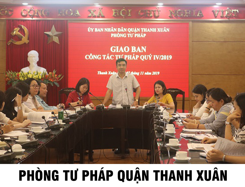 Thông tin, địa chỉ phòng tư pháp quận Thanh Xuân, TP. Hà Nội
