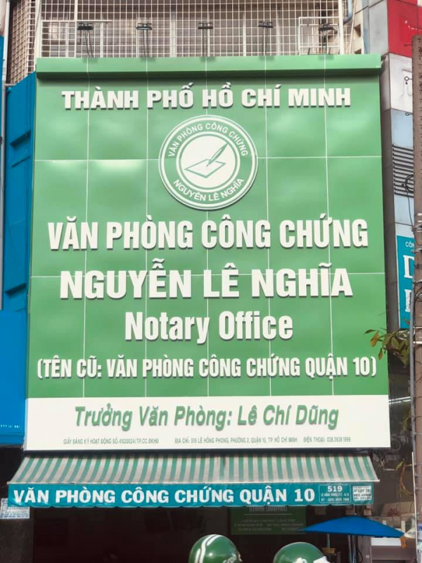 Văn phòng công chứng Nguyễn Lê Nghĩa