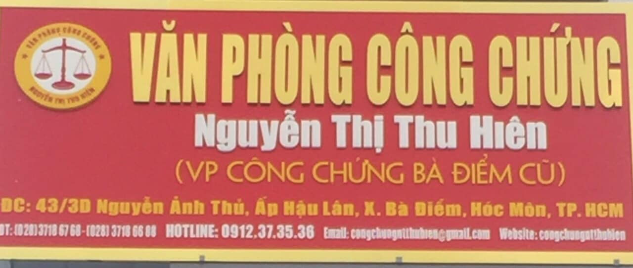 Văn phòng công chứng Nguyễn Thị Thu Hiền