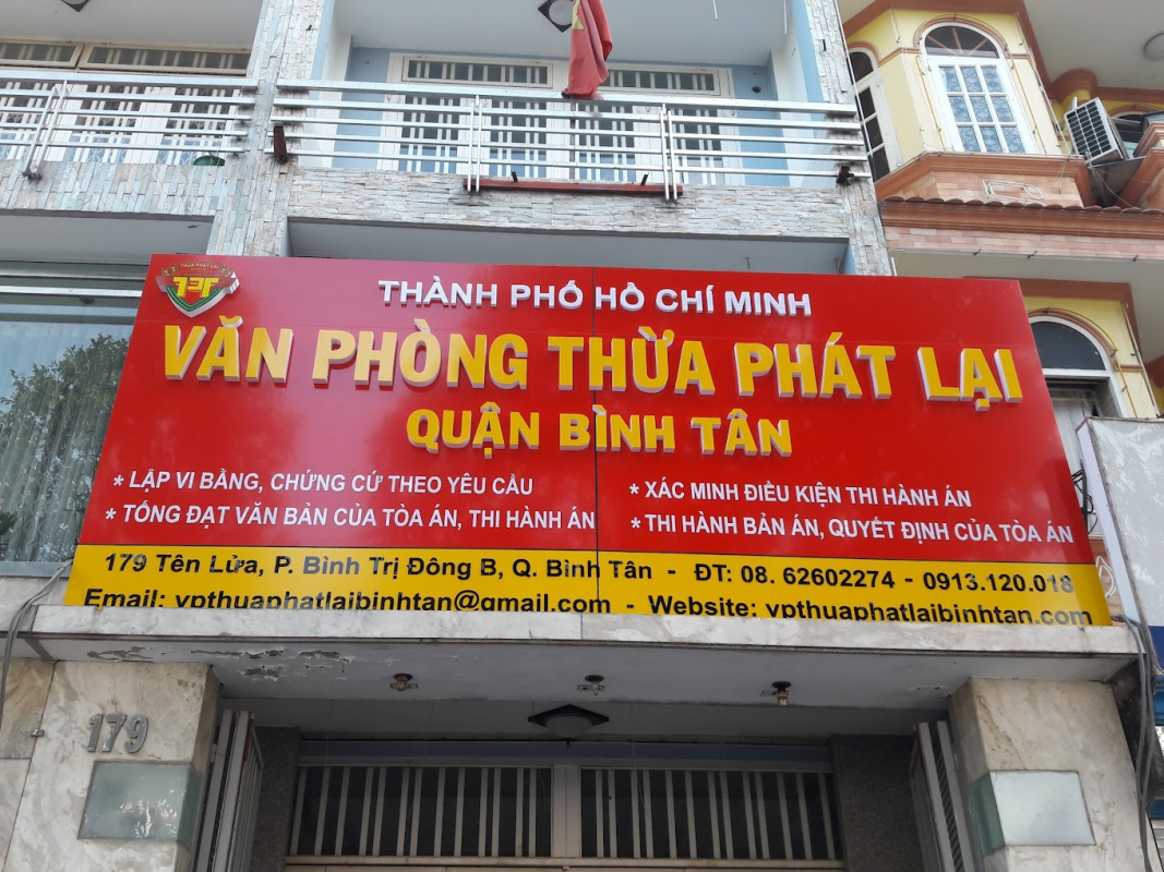 Văn phòng Thừa phát lại quận Bình Tân