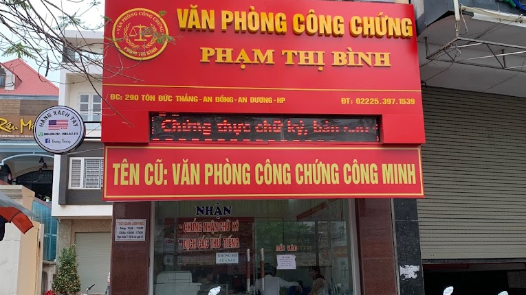 Văn phòng công chứng Phạm Thị Bình