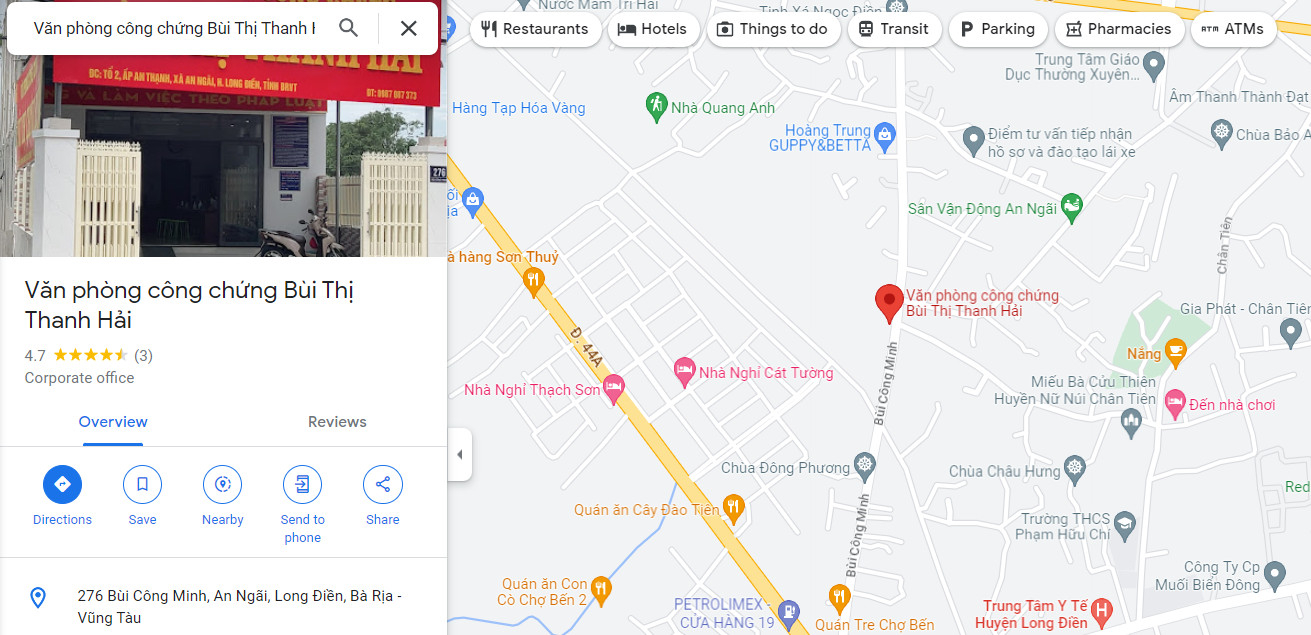 Văn phòng công chứng Bùi Thị Thanh Hải