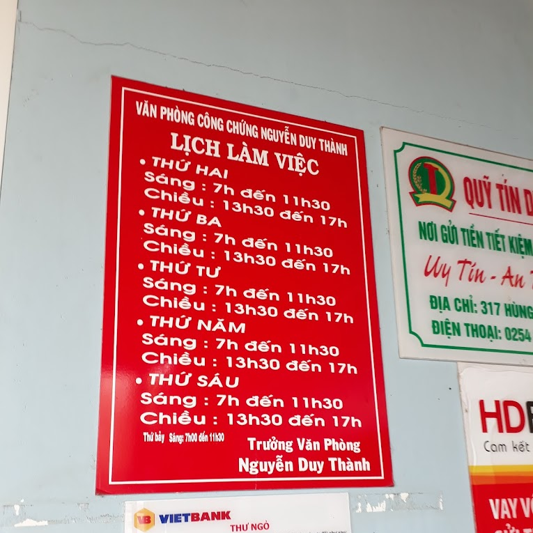 Văn phòng công chứng Nguyễn Duy Thành