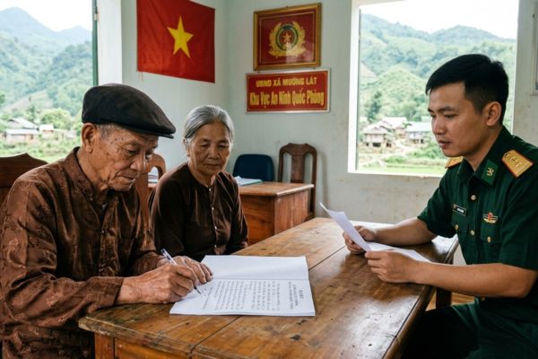 Di chúc để lại đất trong khu vực an ninh quốc phòng