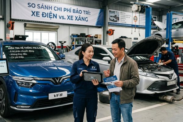 Chi phí bảo trì xe điện có thấp hơn xe xăng không?