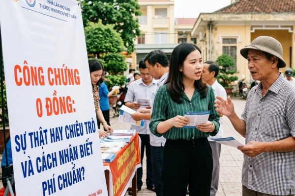 Công chứng 0 đồng: Sự thật hay chiêu trò và cách nhận biết phí chuẩn?