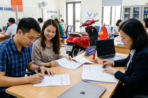 Công chứng hợp đồng mua bán xe điện VinFast Feliz