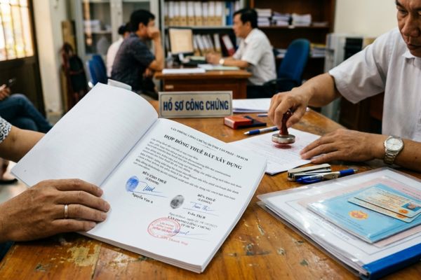 Công chứng hợp đồng thuê đất xây dựng