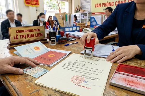 Công chứng văn bản tuyên bố nơi ở