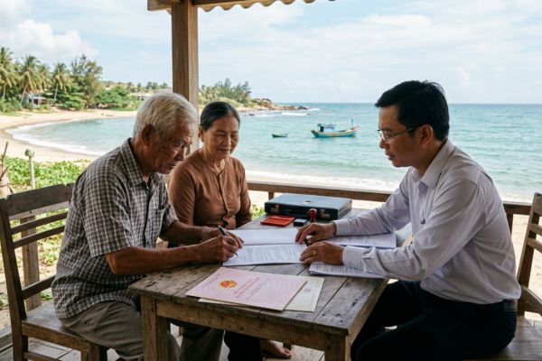 Di chúc để lại đất trong vùng ven biển