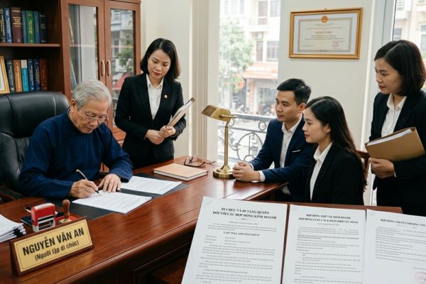 Di chúc để lại quyền đối với các hợp đồng kinh doanh