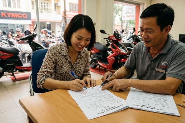 Hợp đồng mua bán xe Kymco Super 8