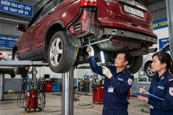 Kiểm tra xe có bị thay đổi kết cấu không