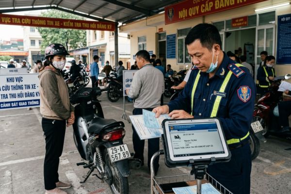 Kiểm tra xe có bị thu hồi đăng ký không