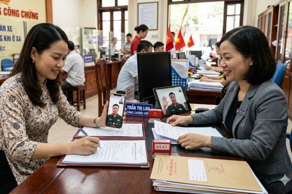 Thủ tục công chứng mua bán xe khi vợ hoặc chồng ở xa