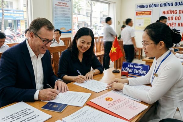 Chồng Việt kiều về nước mua nhà: Quy định mới nhất về việc công chứng và đứng tên trên sổ đỏ
