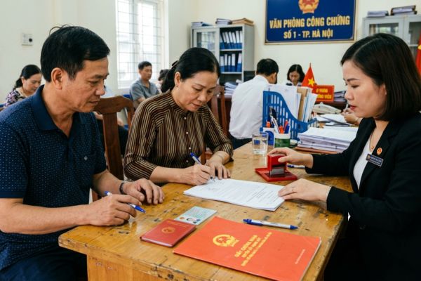 Công chứng cam kết của vợ chồng về việc duy trì quyền sử dụng đất