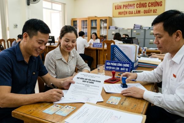 Công chứng hợp đồng góp vốn kinh doanh giữa vợ chồng