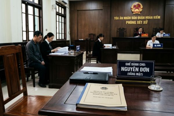 Khi một bên vắng mặt tại Tòa án ly hôn
