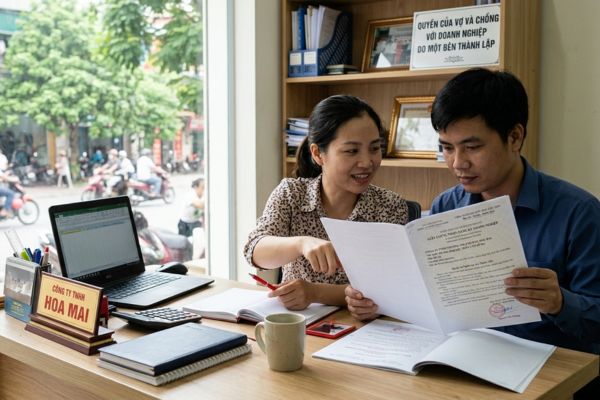 Quyền của vợ và chồng với doanh nghiệp do một bên thành lập