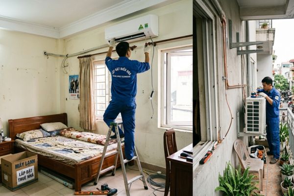 Lắp đặt điều hòa khi thuê nhà