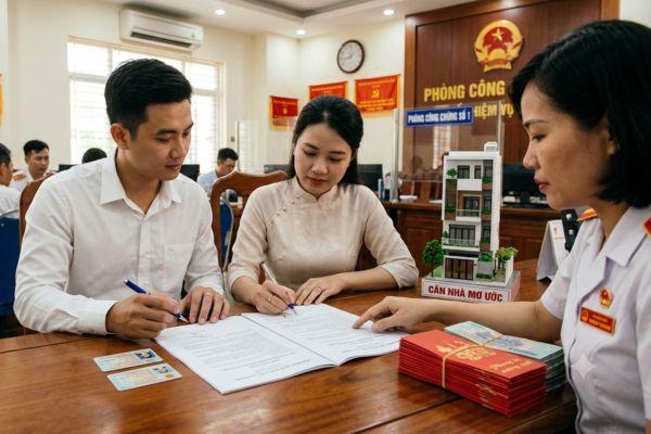 Mua nhà bằng tiền mừng cưới: Làm thế nào để xác định tài sản chung ngay từ phòng công chứng?