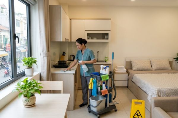 Mua nhà căn hộ có dịch vụ vệ sinh riêng biệt