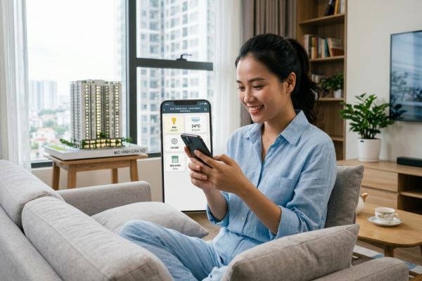 Mua nhà căn hộ có hệ thống điều khiển bằng app