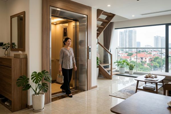 Mua nhà căn hộ có thang máy riêng cho từng tầng
