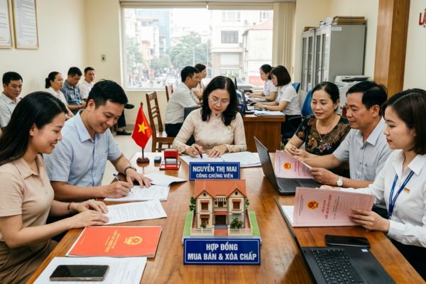 Mua nhà đang thế chấp ngân hàng: Quy trình 3 bên an toàn nhất tại văn phòng công chứng