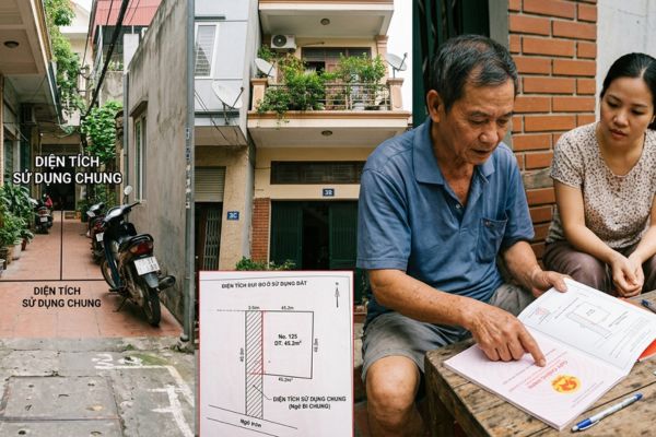 Mua nhà đất có phần diện tích sử dụng chung với hộ khác