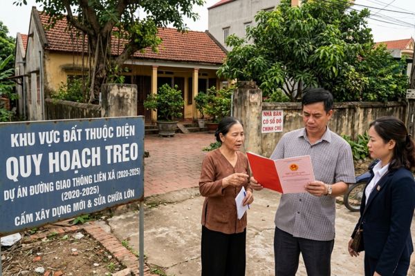 Mua nhà đất có sổ đỏ nhưng đất thuộc diện quy hoạch treo