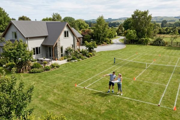Mua nhà đất có thể xây dựng sân tennis được không?