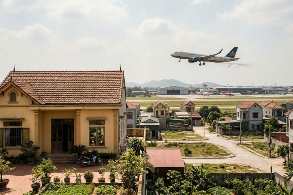 Mua nhà đất trong vùng có sân bay gần