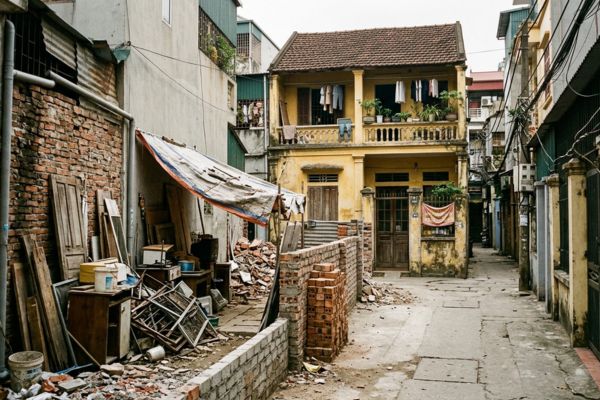 Bán nhà có ngõ đi chung bị lấn chiếm: Xử lý tranh chấp trước khi đặt cọc