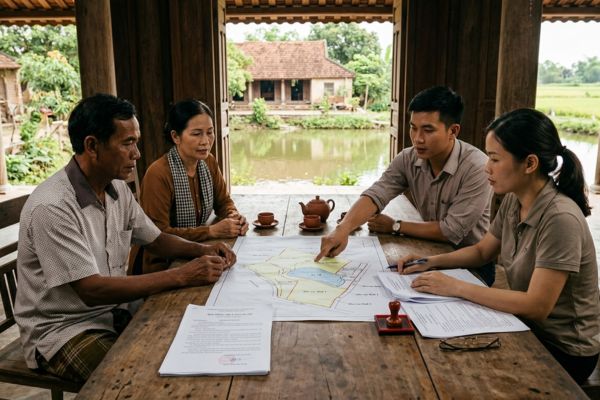 Cho thuê đất gắn liền với mặt nước, ao hồ: Quy trình làm thủ tục công chứng