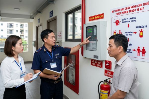 Nhà ở xã hội (NƠXH) cho thuê: Ai chịu trách nhiệm về hệ thống báo cháy?