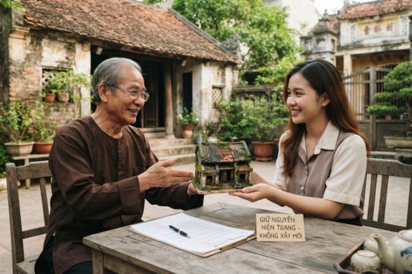 Cho tặng nhà đất kèm thỏa thuận phải duy trì hiện trạng không được xây mới