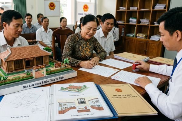 Đất xây dựng nhà lưu niệm, bảo tàng tư nhân: Lập di chúc công chứng