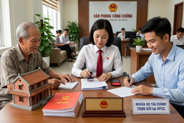 Tặng cho nhà đất giữa bác ruột và cháu ruột: Nghĩa vụ tài chính trọn gói tại VPCC