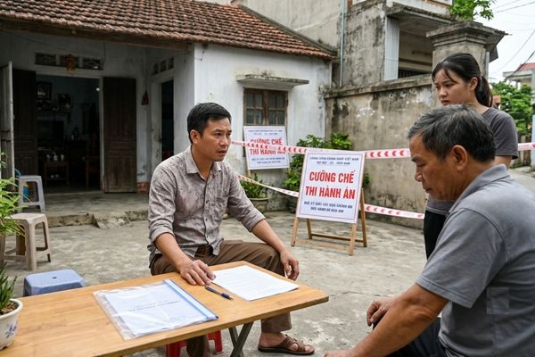 Tặng cho nhà đất nhưng người nhận đang bị áp dụng biện pháp cưỡng chế thi hành án