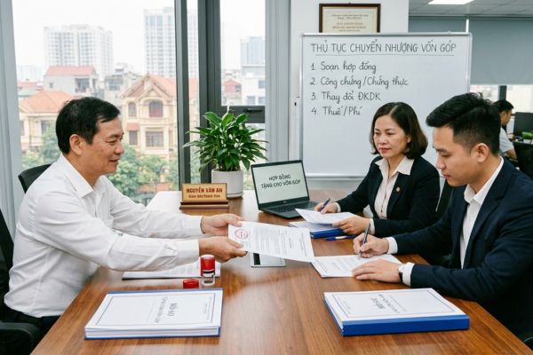 Thủ tục tặng cho tài sản là phần vốn góp trong công ty TNHH một thành viên