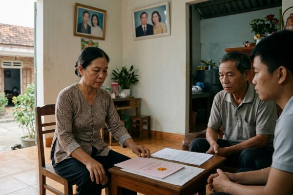 Vợ hoặc chồng qua đời nhưng không để lại di chúc: Cách chia đất đúng luật