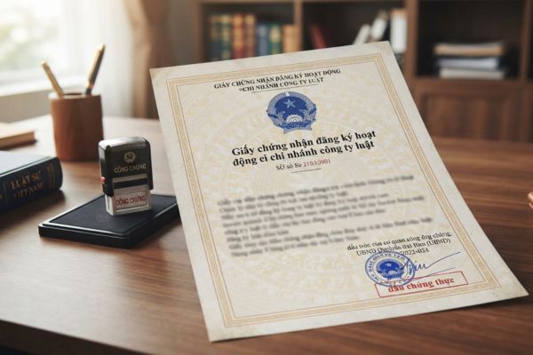 Chứng thực bản sao Giấy chứng nhận đăng ký hoạt động chi nhánh công ty luật