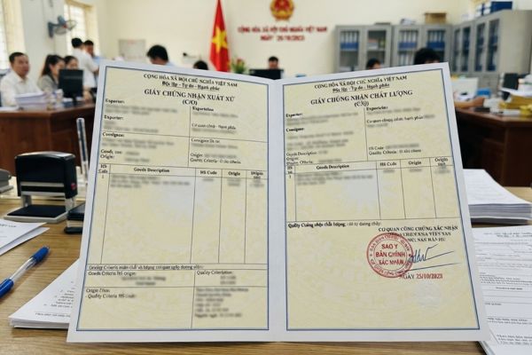 Chứng thực bản sao Giấy chứng nhận xuất xứ hàng hóa (CO), chất lượng (CQ)