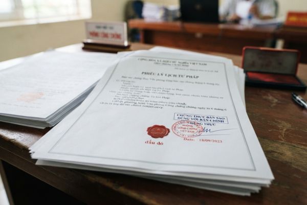 Chứng thực bản sao Phiếu lý lịch tư pháp được cấp chưa quá 6 tháng