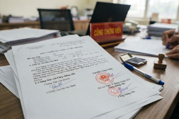 Chứng thực chữ ký trên giấy cam kết bảo lãnh vay vốn ngân hàng