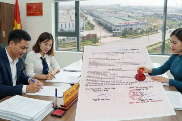 Chứng thực hợp đồng chuyển nhượng quyền sử dụng đất trong khu công nghiệp