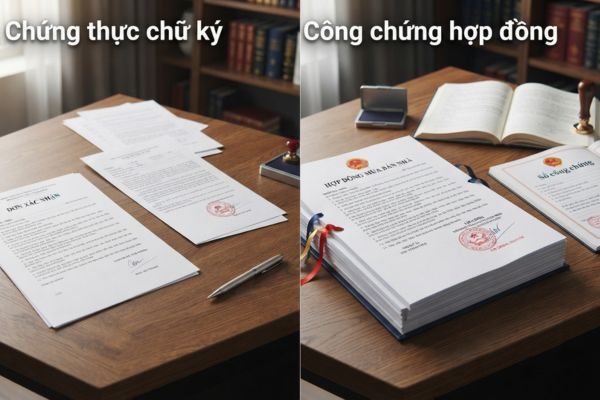 Sự khác nhau giữa dấu chứng thực chữ ký và dấu công chứng hợp đồng