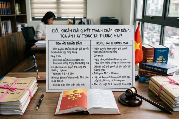 Điều khoản giải quyết tranh chấp hợp đồng: Chọn Tòa án hay Trọng tài thương mại?